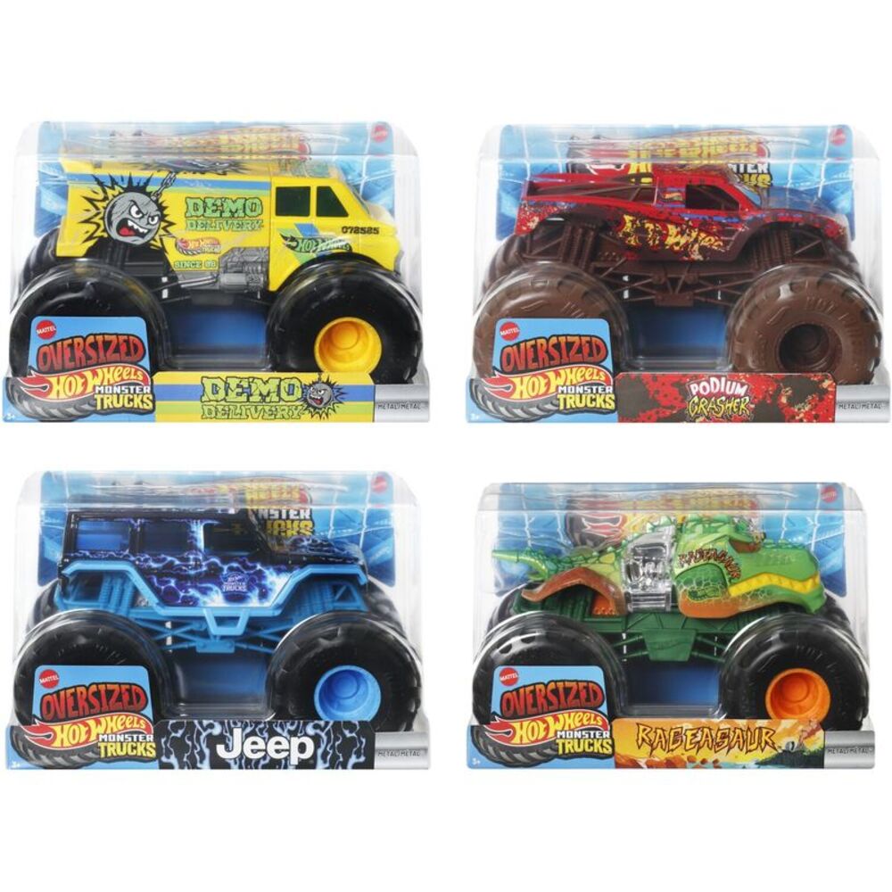 Hot Wheels Monster Trucks 1:24 4-Piece F Assortment  COLLECTIBLES